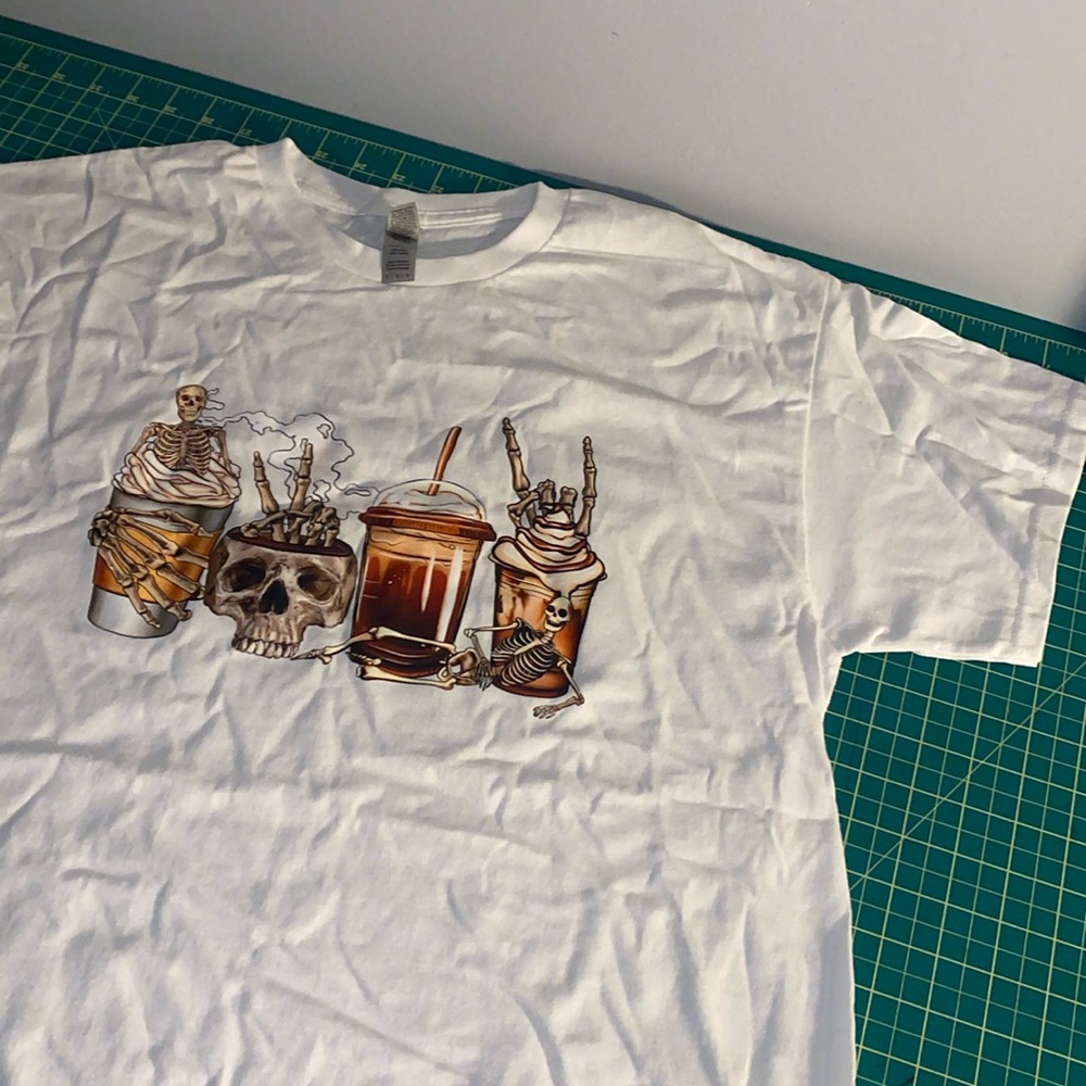 Coffee silk screened T-shirt